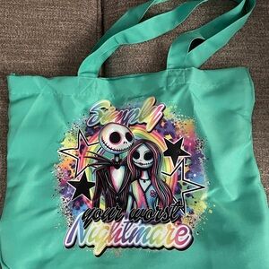 Teal Nightmare Tote Bag